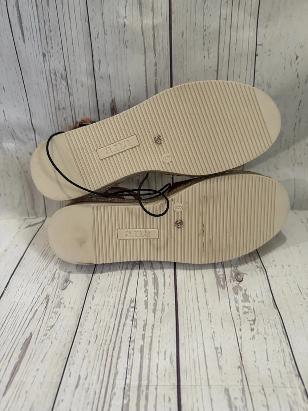 Ana Ankle-Strap Terracotta Espadrille Flats Size 6 NWT